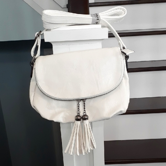 Vintage Phil M Package White Crossbody Bag ❤️ - Picture 2 of 9